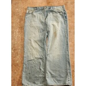 Aeropostale Jeans Mens 40X30 Light Wash Straight Leg Blue